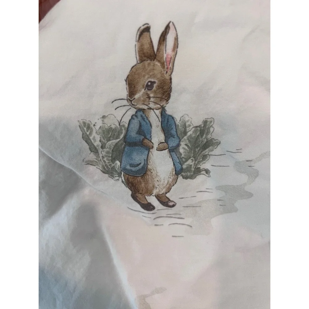 Pottery Barn Kids Beatrix Potter Peter Rabbit Organic Cotton Crib Fitted Sheet - Picture 3 of 5